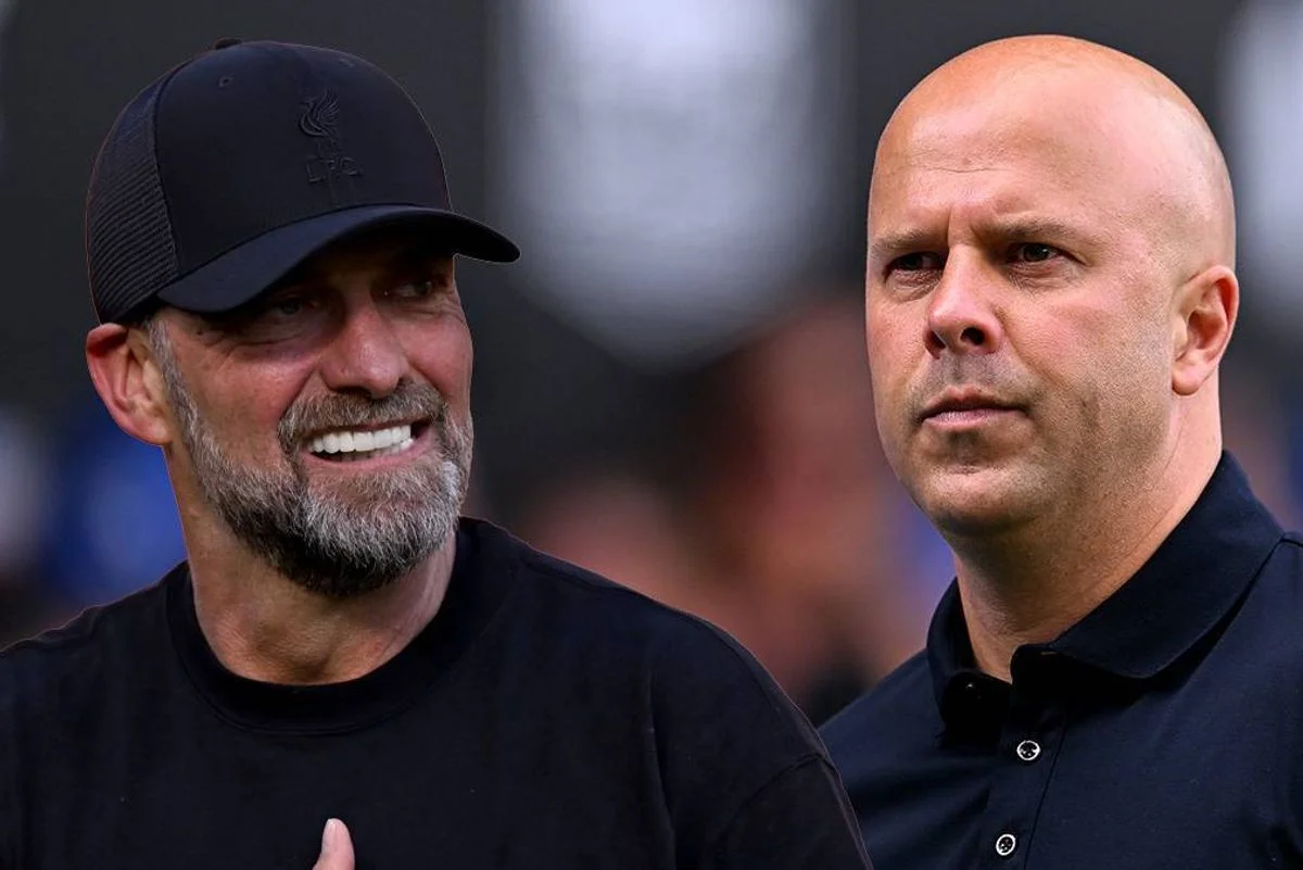 Former Liverpool manager Jurgen Klopp and his successor Arne Slot