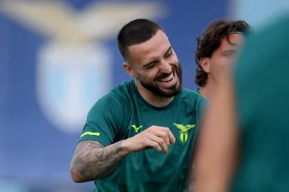 ROME, ITALY - MAY 12: Mario Gila during SS Lazio's training session before the SS Lazio and FC Internazionale match in the Coppa Italia final at the Formello Sport Centre on May 12, 2026 in Rome, Italy. (Photo by Marco Rosi - SS Lazio/Getty Images) (Milan agreement)