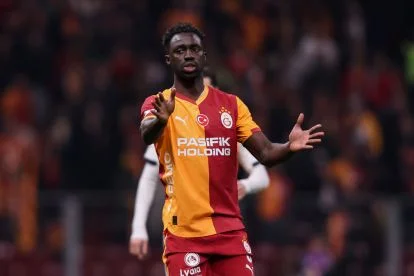 ISTANBUL, TURKEY - MARCH 14: Davinson Sanchez of Galatasaray reacts during the Trendyol Super Lig match between Galatasaray SK and Rams Basaksehir FK at Rams Park Stadium on March 14, 2026 in Istanbul, Turkey. (Photo by Ahmad Mora/Getty Images)