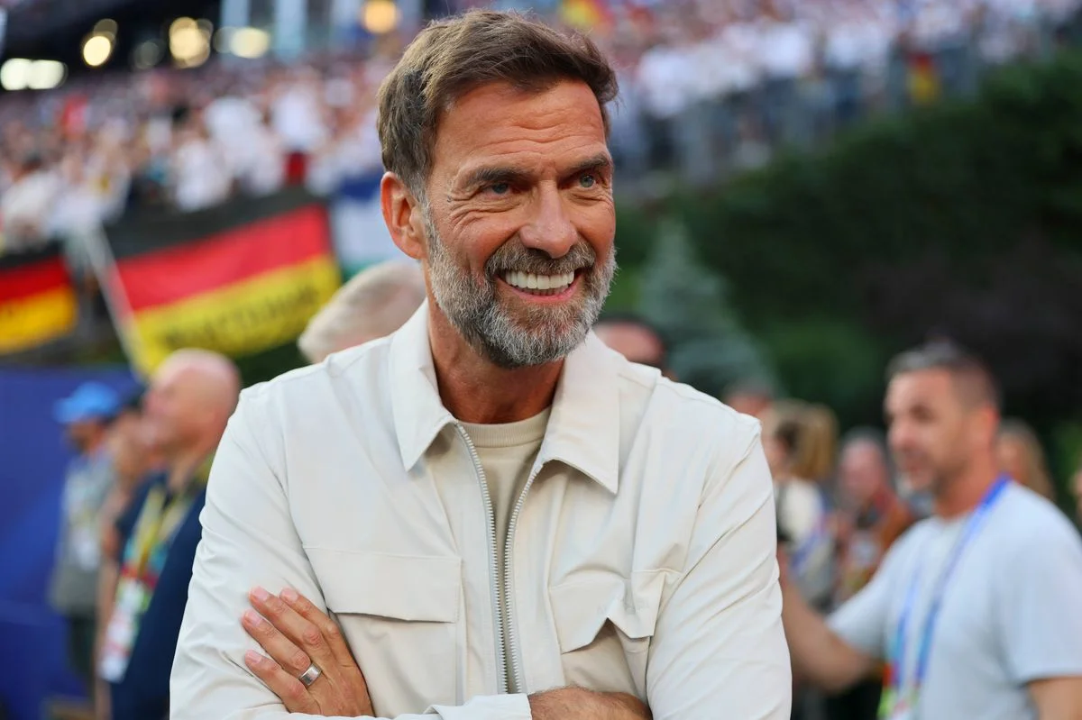 Jurgen Klopp reacts during the penatly shoot out of the FIFA World Cup 2026 Round Of 32 match between Germany and Paraguay at Boston Stadium.